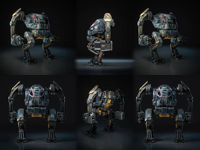 Modern sci-fi mech robot cyberpunk robot future show mechanical robot war robot mech wind robot 3d model