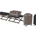 Various Travel Suitcases With Wheels And Telescopic Handles In Different Colors