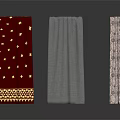 Red Gray Pink Fashion Scarves With Gold Star Solid And Floral Patterns