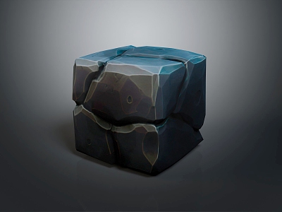 Modern Cartoon Sick Stone Science Fiction Stone Future Stone Block 3d model