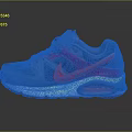 Stylish Blue Red Gray Sneakers With Air Cushion Sole And Comfortable Fit Design