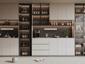 Modern Wine Cabinet 3d model