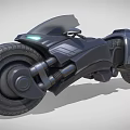 Futuristic Black Motorcycle With Sleek Design Large Tires And Illuminated Accents