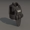 Black Police Tactical Vest With Protective Design And Utility Pockets