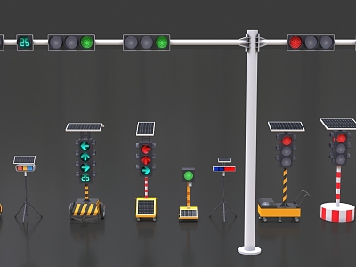 Signal light traffic light mobile traffic light temporary street light direction indicator solar mobile street light model