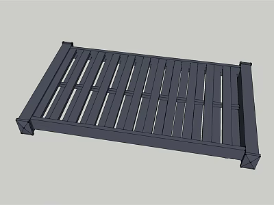 Sturdy Metal Pallet Structure For Road Facilities Transport And Storage 3d model