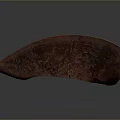 Stylish Red Textured Wide Brim Hat With Unique Artistic Design