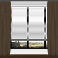 Beige Velvet Curtains With White Blinds For Window In Bright Interior