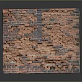 Red Brick Wall With Textured Surface And Mixed Color Bricks For Interior Design Decor 3d model