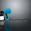 Practical Blue Electric Spray Gun With White Container And Black Cable For Household Use