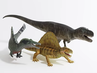 Reptile Dinosaur Models Collection Featuring Various Species And Detailed Poses 3d model