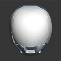 White And Blue Modern Helmet With Stylish Design For Safety And Protection