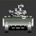 Green Military Tank with Turret Weapon System and Heavy Duty Tracks