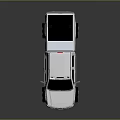 White Large Pickup Truck with Double Cab and Yellow Wheels Design