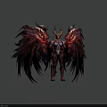 Technology Exhibition Hall Showcasing Mythical Creature 3D Model With Wings And Armor