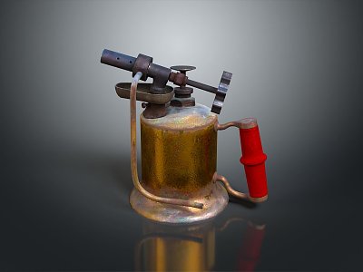 blowtorch fire lamp gasoline blowtorch kerosene blowtorch blowpipe modern weapon hot weapon hot weapon gun 3d model