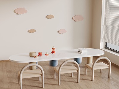 Modern Children's Tables and Chairs Children's Toys Wall Decoration model