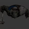Fierce Orc Game Movie Character With Leather Metal Armor And Battle Axe