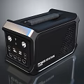 Portable Power Station With Black Design Handle Control Panel And Multiple Ports 3d model