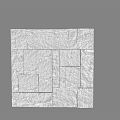 Modern background wall stone wall 3d model