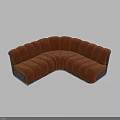 Modern Brown Velvet Sofa Set With Curved Seating And Metal Legs Living Room