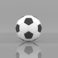 High Quality Black And White Soccer Ball With Reflective Surface For Training 3d model