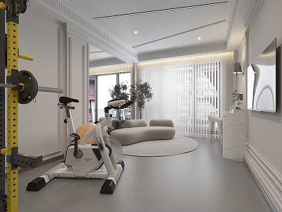 Fitness area Leisure area Family gym French 3d model