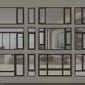 Modern Casement Windows With Various Designs Aluminum Frame And Glass Panels