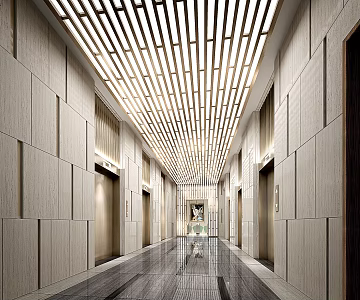 Elevator hall 3d model
