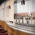 Modern Bar Counter 3d model