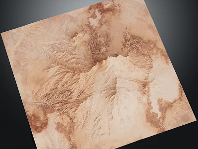 Dramatic Mountainous Terrain Showcasing Rugged Canyons Winding Ridges And Detailed Surface Texture 3d model