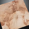 Dramatic Mountainous Terrain Showcasing Rugged Canyons Winding Ridges And Detailed Surface Texture