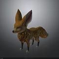 Fantasy Fox Character With Large Ears Orange Fur And Fluffy Tail