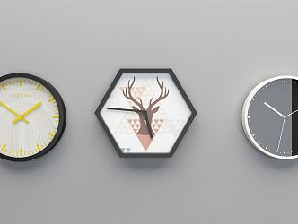 Modern Clock Simple Wall Clock 3d model