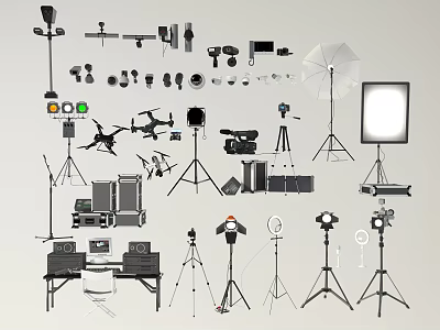 Premium Headphones and Speakers Collection with Wireless Features and High Sound Quality 3d model