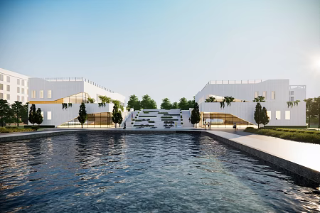 Modern Cultural Center 3d model