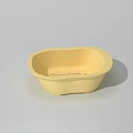 Yellow Baby Bath Tub With Giraffe Design Measurement Scale And Decorative Stars