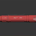 Red Portable Handheld Flashlight With BEST 3AAA Label Black Strap And Household Design