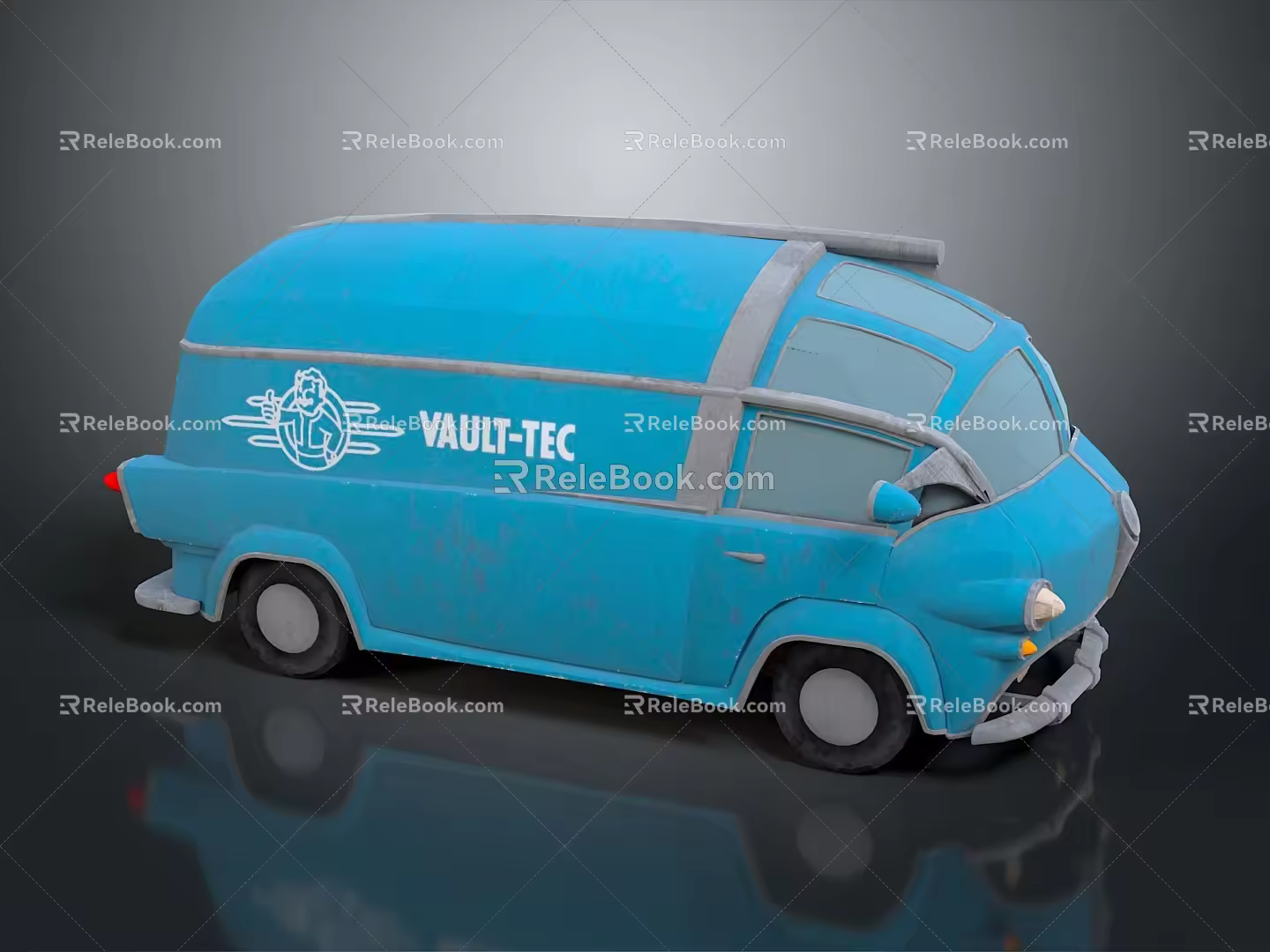 minibus minivan driverless bus school bus van box car 3d model