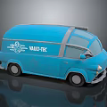 minibus minivan driverless bus school bus van box car 3d model
