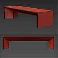 Modern Dining Table with Marble Top and Metal Legs Red Brown White Veins Pattern