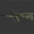 Green Tactical Rifle with Scope and Magazine Modern Military Style Design and Sleek Ergonomic Grip