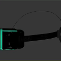 Stylish Black Over Ear Headphone Speaker With Blue LED Light Strips And Modern Design