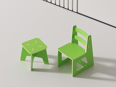 Modern children's chair 3d model