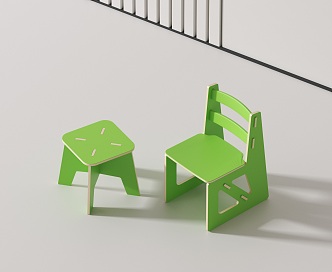 Modern children's chair 3d model