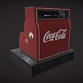 Vintage Red Coca-Cola Vending Machine Classic Commercial Equipment with Retro Design