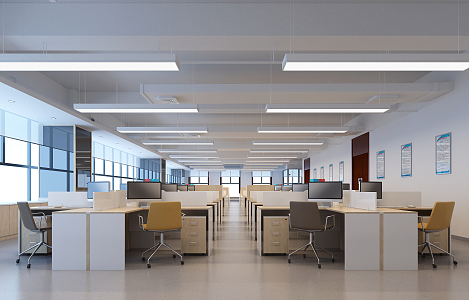 modern public office area office 3d model