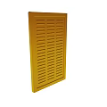 Durable Yellow Louvered Panel With Vertical Slats For Home Interior Design 3d model