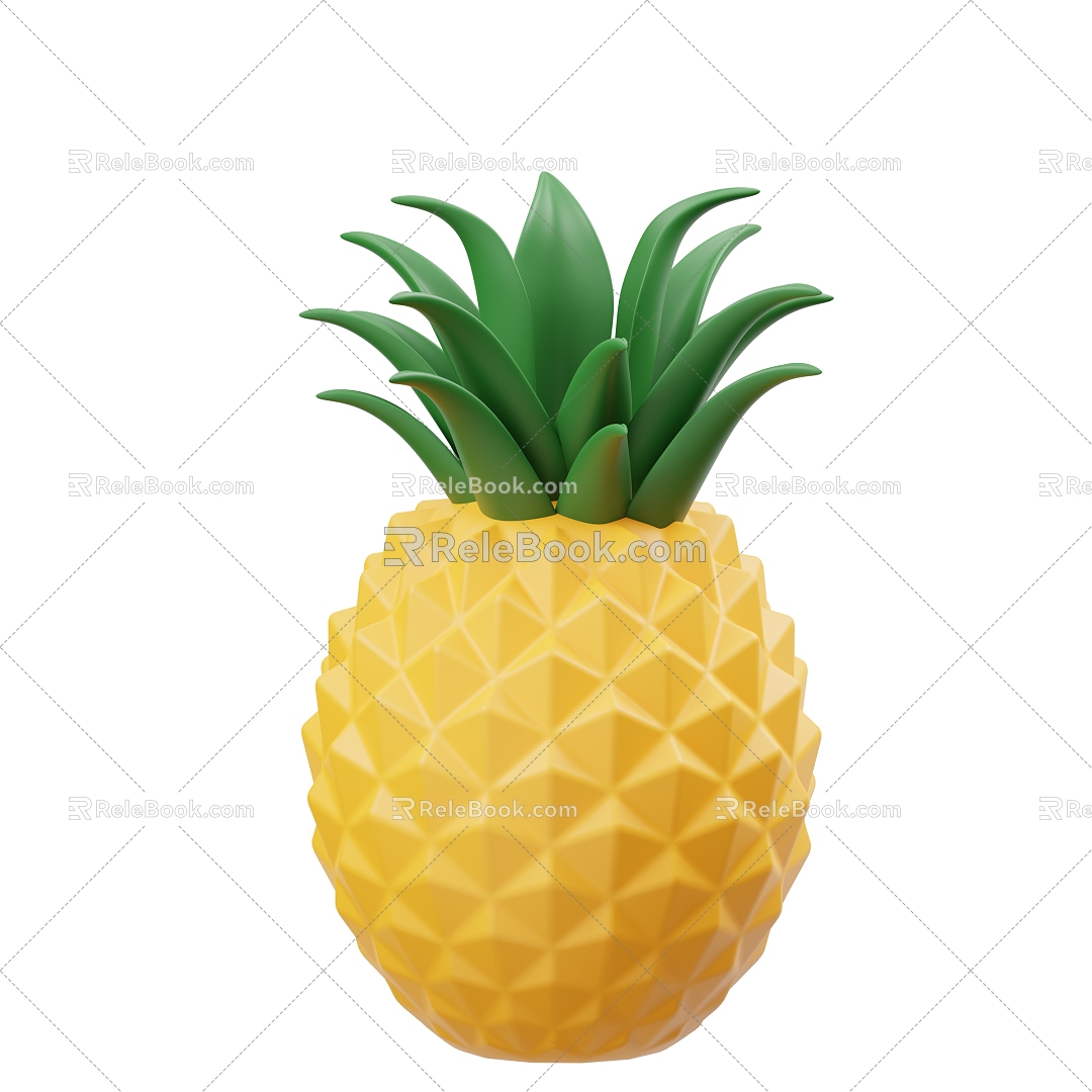 Modern Pineapple Cartoon Pineapple Fruit Cartoon Fruit 3d model