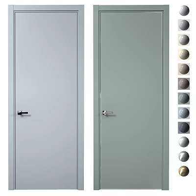 Swing Door Design with Various Color Options and Modern Door Handles for Interior Use 3d model